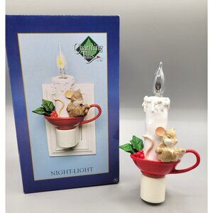 Charming Tails Night Light Mackenzie Mouse and Candle Holder Flicker Flame
